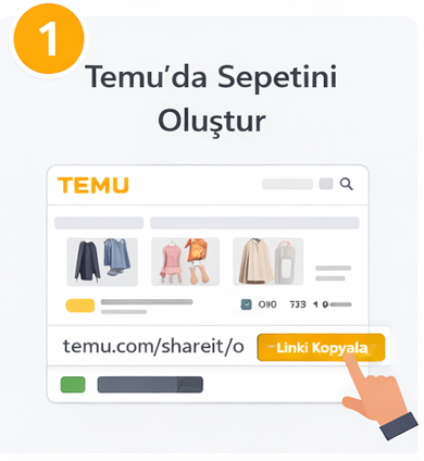 Temu'da Sepetini Oluştur